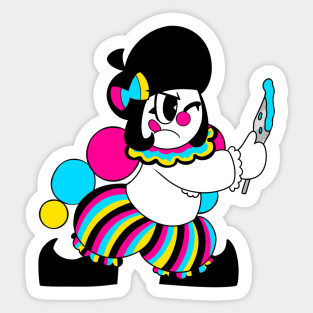 Pom Pom the Artist Sticker